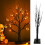 LED Pumpkin Tree, Xmas Halloween Decorations Lighted Birch Tree with LED Pumpkin 8