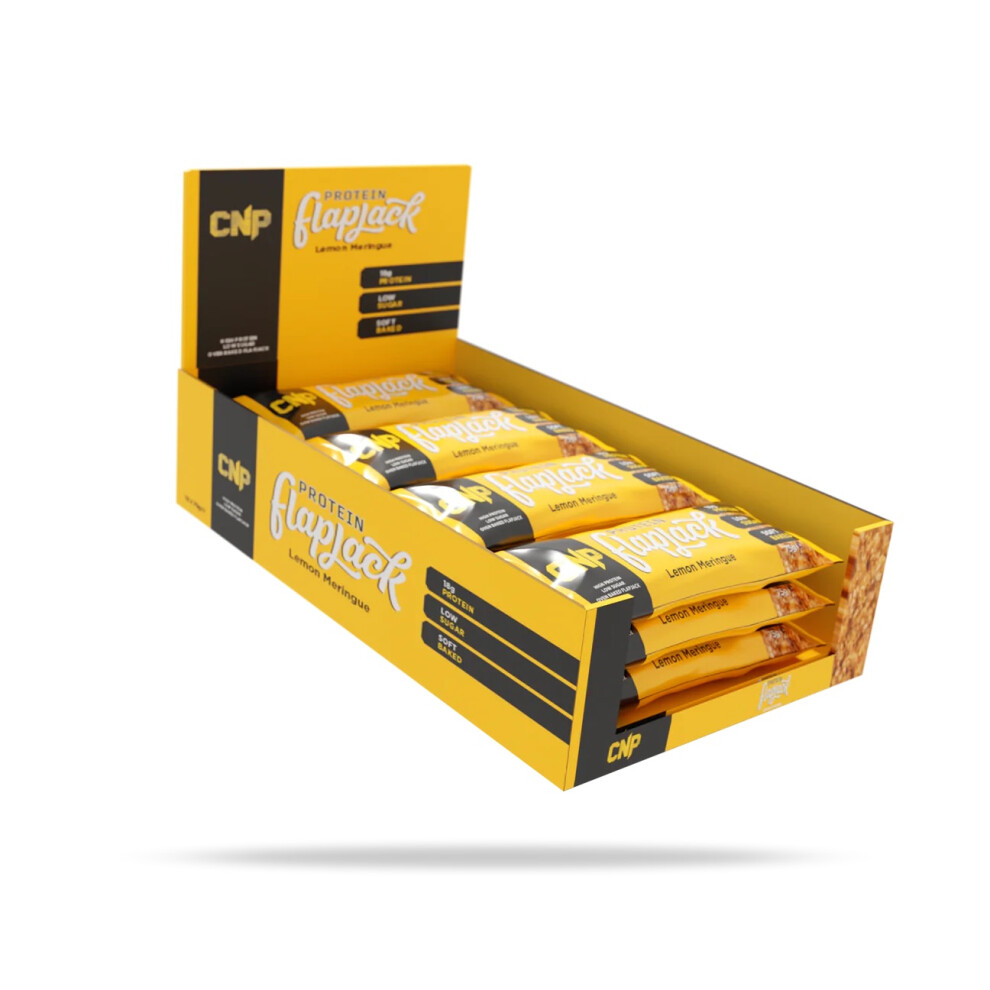 Box Of 12 CNP Protein Flapjack Bars 75g 18g Protein Lemon Meringue