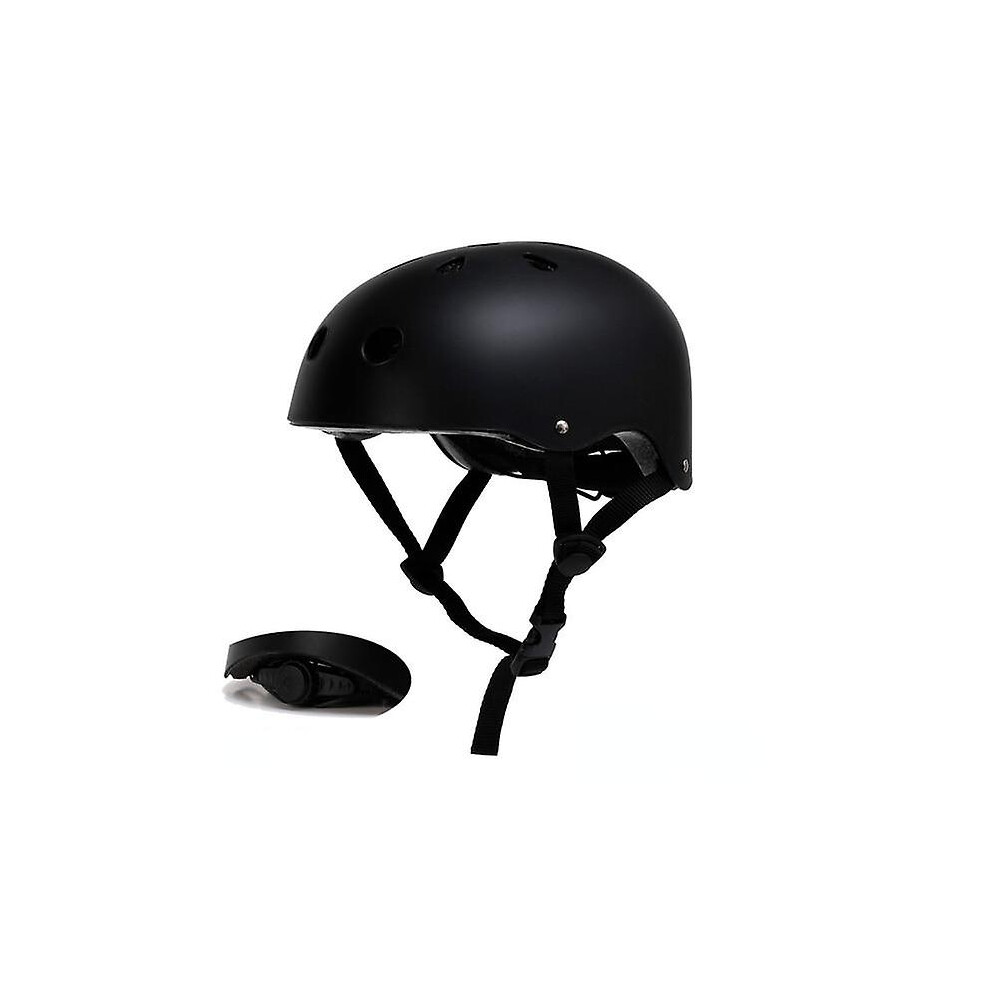(, L) Adult Children Outdoor Impact Resistance Ventilation Helmet For Bicycle Cycling Black