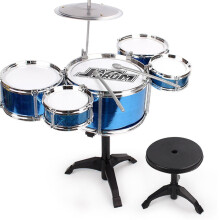 (Oversized Drum Set, Blue) Kids Jazz Drums Set For Toddlers Toughs Knock-resistant Drums Kit Detachable Drums Instrument