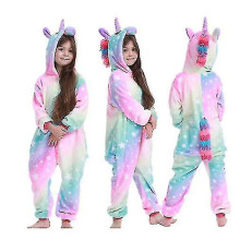 (130cm) Kids Winter Pajamas Children Sleepwear Unicorn Kigurumi Onesies Boys Girls Blanket Sleeper Baby Costume