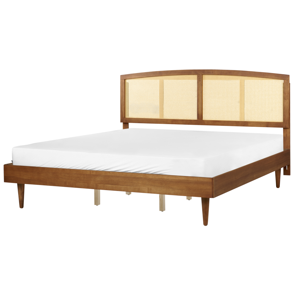 Bed Rattan VARZY 180 x 200 cm (EU Super King) Brown