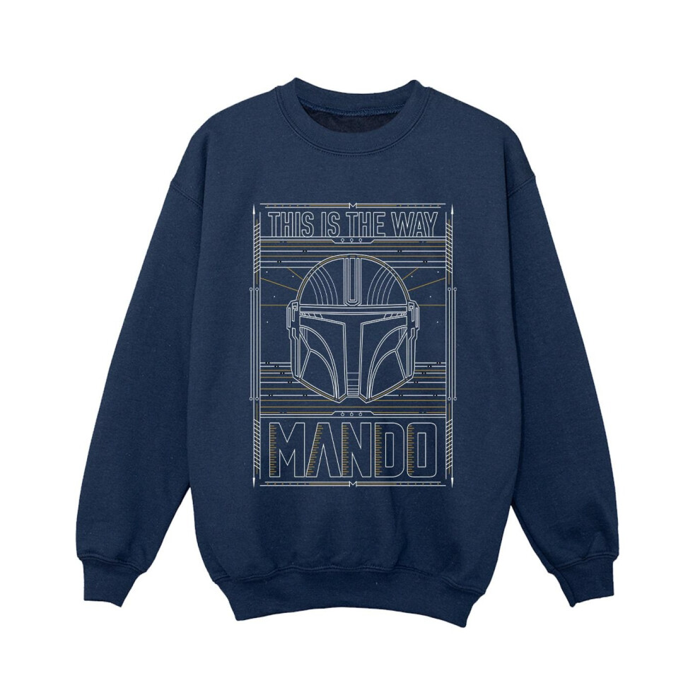 The Mandalorian The Way Outline Helm Sweatshirt