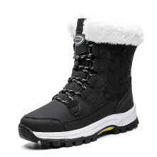 (black, 42) Women's Snow Boots Waterproof Fur Lined Anti-slip Boot