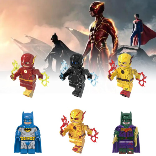 6pcs The Batman Flash Assembling Building Blocks Toys Tabletop Decor 2