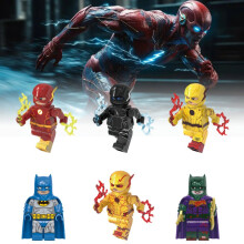 6pcs The Batman Flash Assembling Building Blocks Toys Tabletop Decor