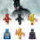 6pcs The Batman Flash Assembling Building Blocks Toys Tabletop Decor 6
