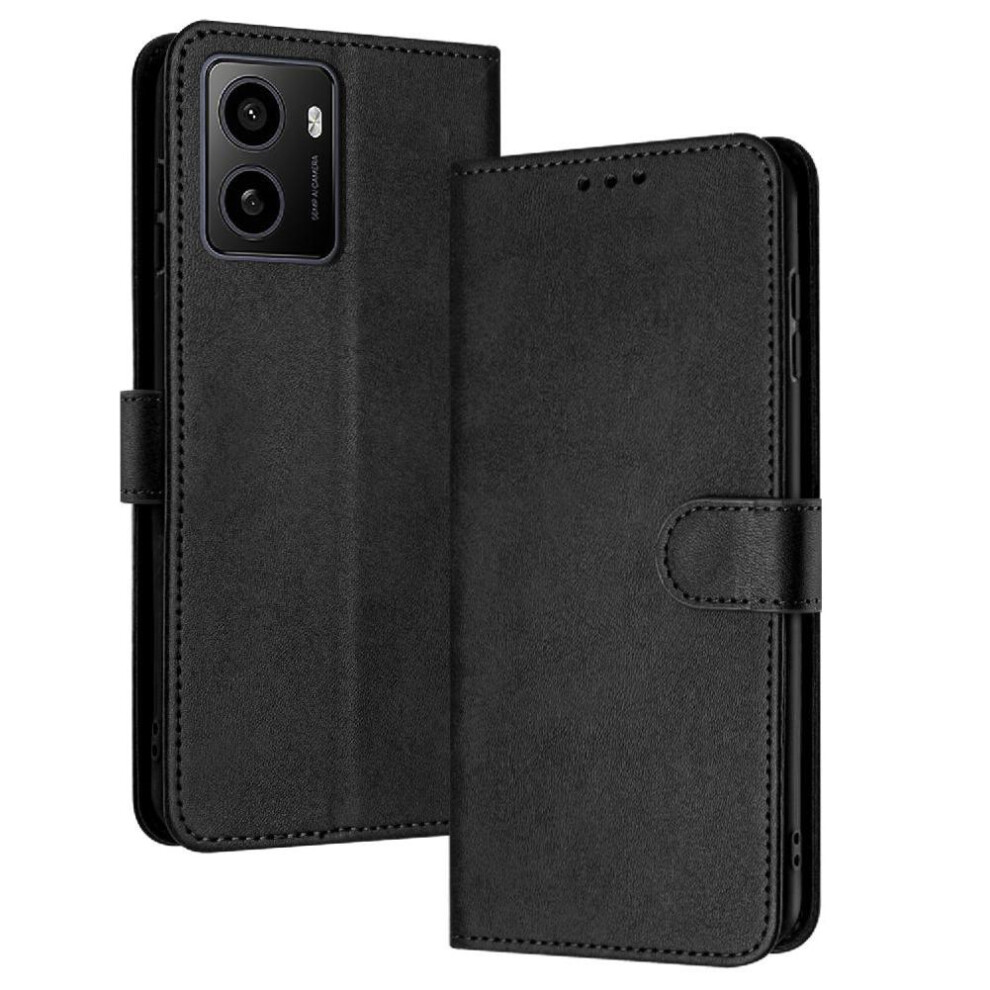 (Black) Flip Case For Nokia Hmd Pulse With Card Slot Pu Leather With Buckle Kickstand Pure Colour Black 764549241903