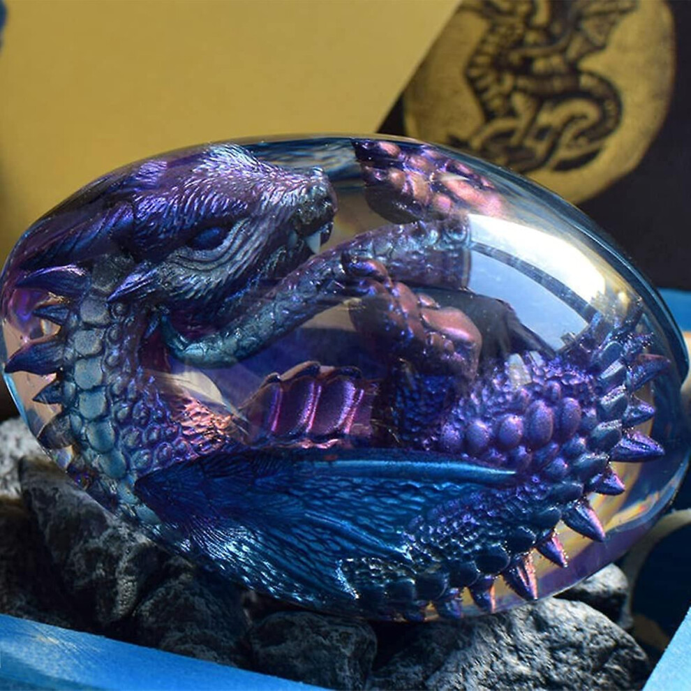 Sunrain Lava Dragon Egg Ornaments, Crystal Transparent Resin Dragon Egg,handmade Sculpture Fire Po-1112