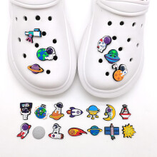 20pcs Space Series Shoe Charms Shoe Decoration Science Astronauts Alien For Diy Croc Clog Sandals Bracelet Decoration