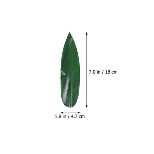 100pcs Sushi Bamboo Leaf Sushi Dish Decor Bamboo Leaves Sashimi Decor Mats 1