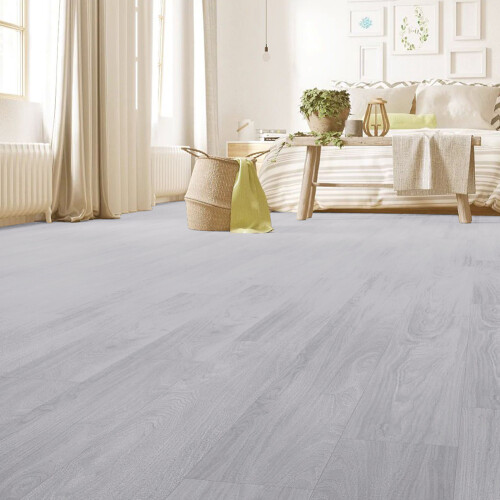 Living And Home 14 Pcs Grey Wood Effect PVC Self-adhesive Flooring 1