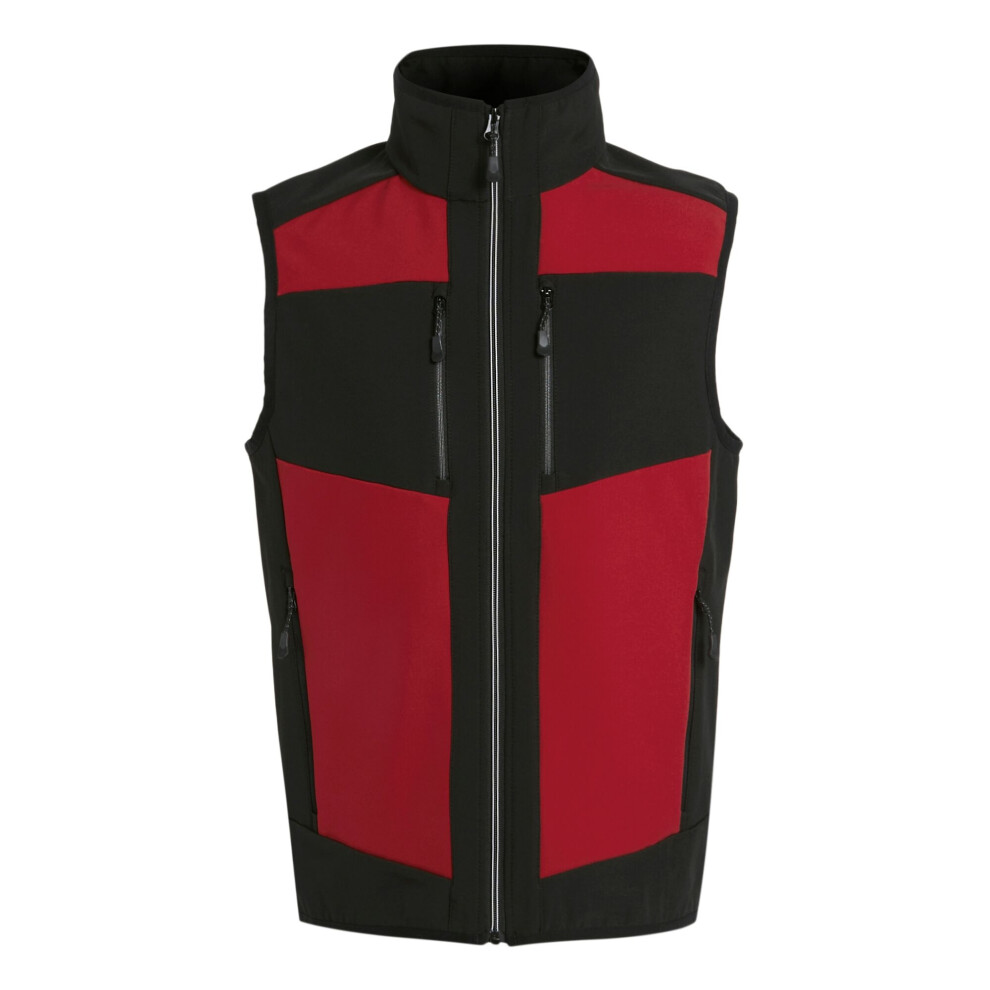 (XXL, Classic Red/Black) Regatta Mens E-Volve Colour Block Softshell Body Warmer