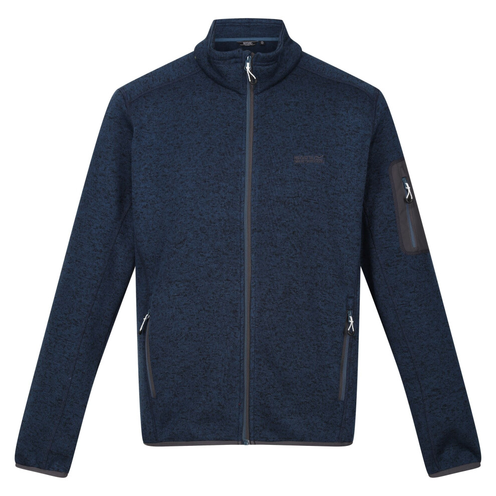 (L, Abbeystone) Regatta Mens Newhill Marl Full Zip Fleece Jacket