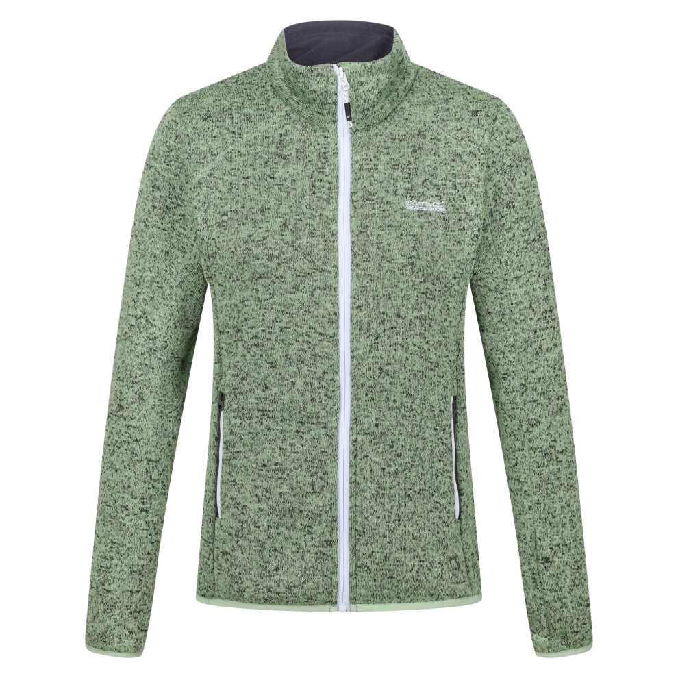 (20 UK, Quiet Green/Seal Grey) Regatta Womens/Ladies Newhill Marl Full Zip Fleece Jacket