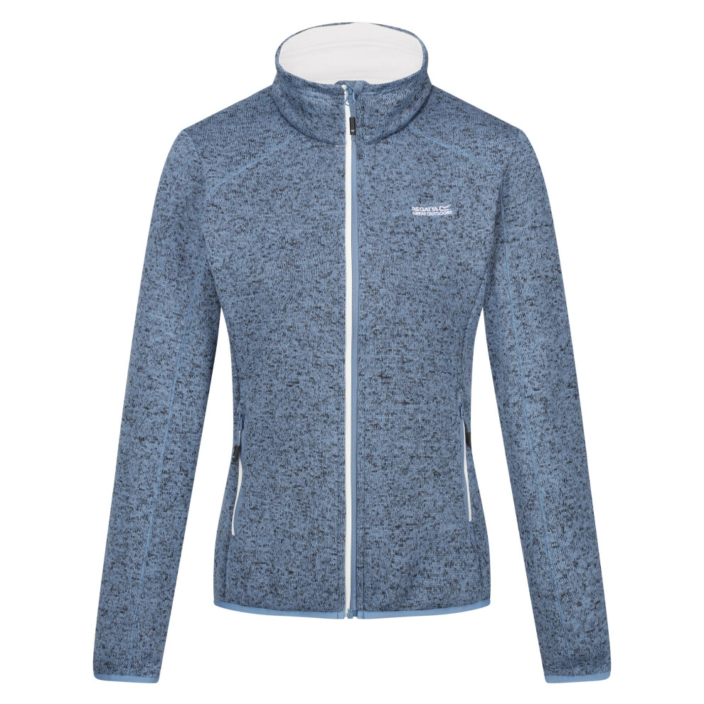 (10 UK, Coronet Blue/White) Regatta Womens/Ladies Newhill Marl Full Zip Fleece Jacket