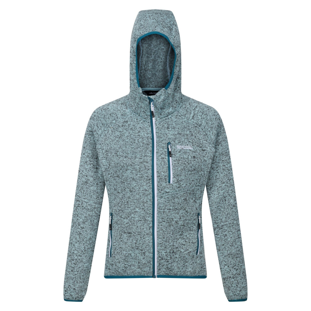 (10 UK, Rainforest) Regatta Womens/Ladies Newhill Marl Hooded Fleece Jacket