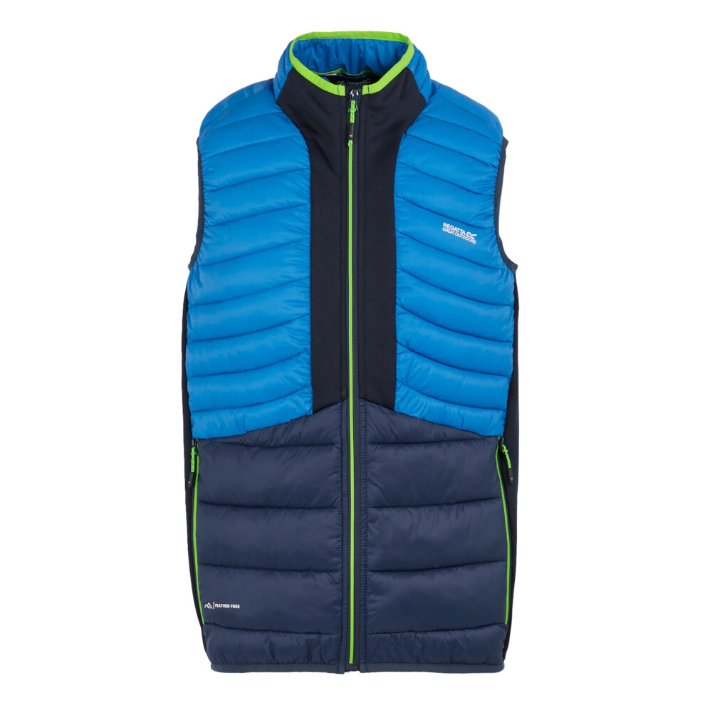 (XL, Olympian Blue/Navy) Regatta Mens Leedre Hybrid Gilet