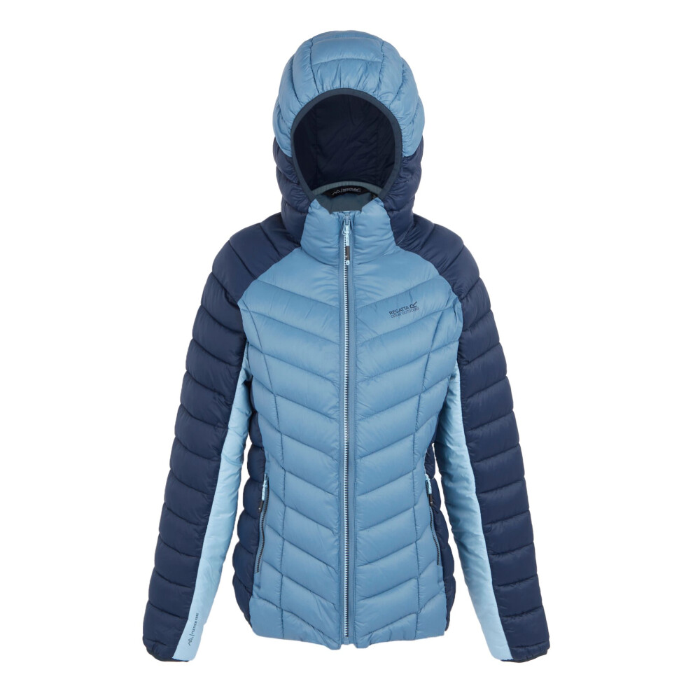 (18 UK, Navy/Coronet Blue) Regatta Womens/Ladies Dalent Quilted Hooded Jacket