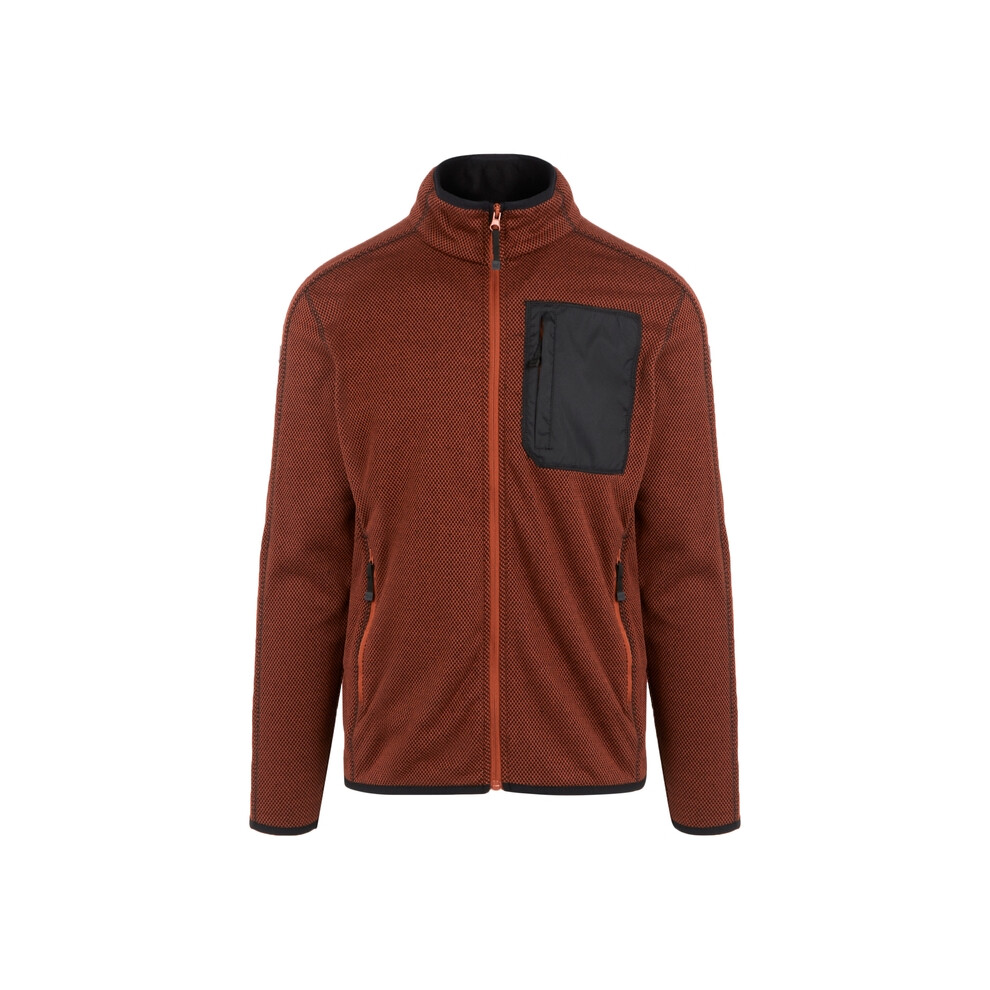 (L, Red Ochre Marl) Regatta Mens Kitom Full Zip Fleece Jacket