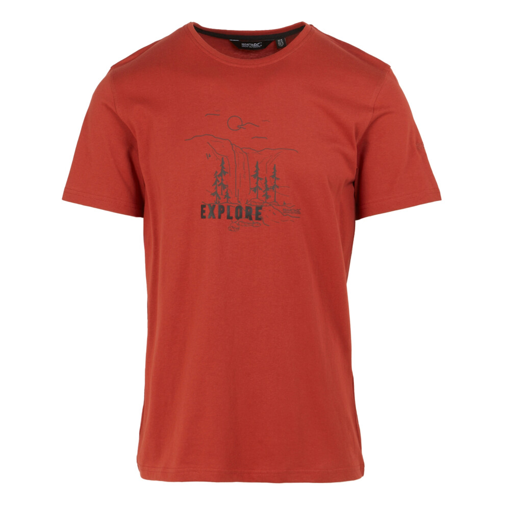 (5XL, Red Ochre) Regatta Mens Cline IX Explore Scenery T-Shirt