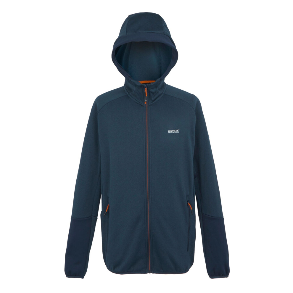 (L, Moonlight Denim/Navy) Regatta Mens Sarwood Marl Soft Shell Jacket