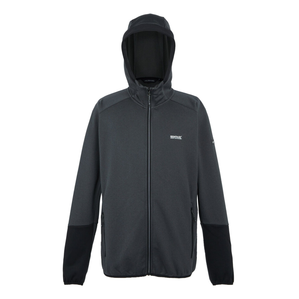 (S, Ash/Black) Regatta Mens Sarwood Marl Soft Shell Jacket