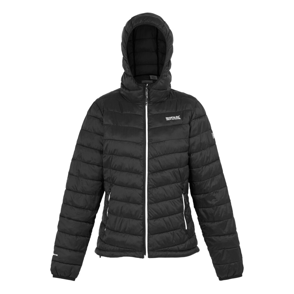 (8 UK, Black/Seal Grey) Regatta Womens/Ladies Hillpack II Hooded Jacket