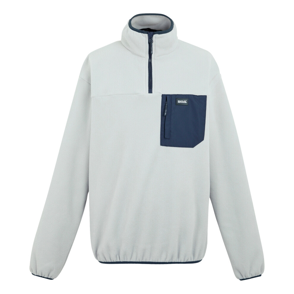 (5XL, Silver Grey/Navy) Regatta Mens Frankie Half Zip Fleece Top