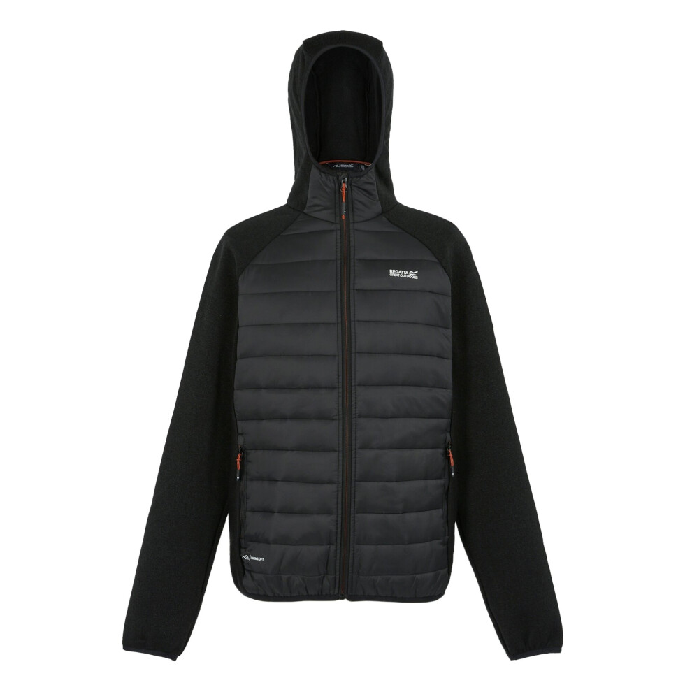 (L, Black) Regatta Mens Newhill Quilted Hybrid Jacket