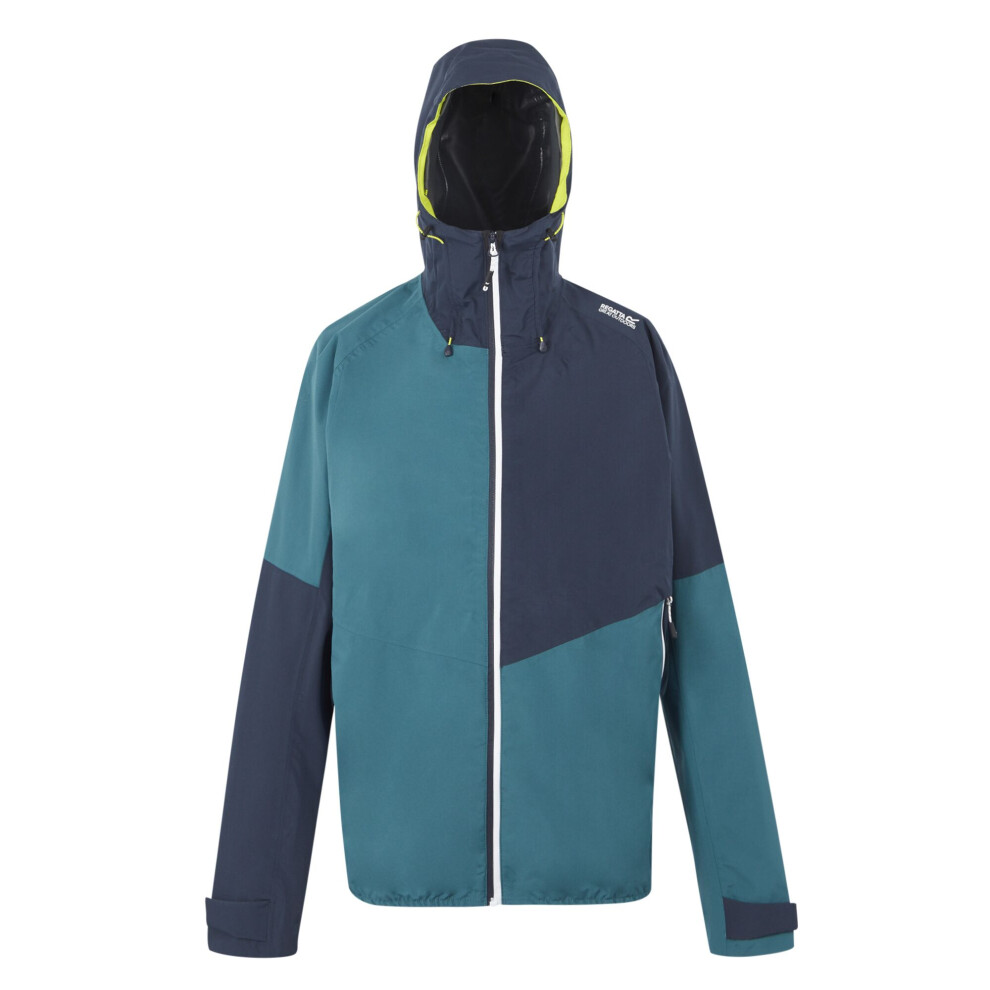 (XXL, Moroccan Blue/Navy) Regatta Mens Deserto II Colour Block Waterproof Jacket