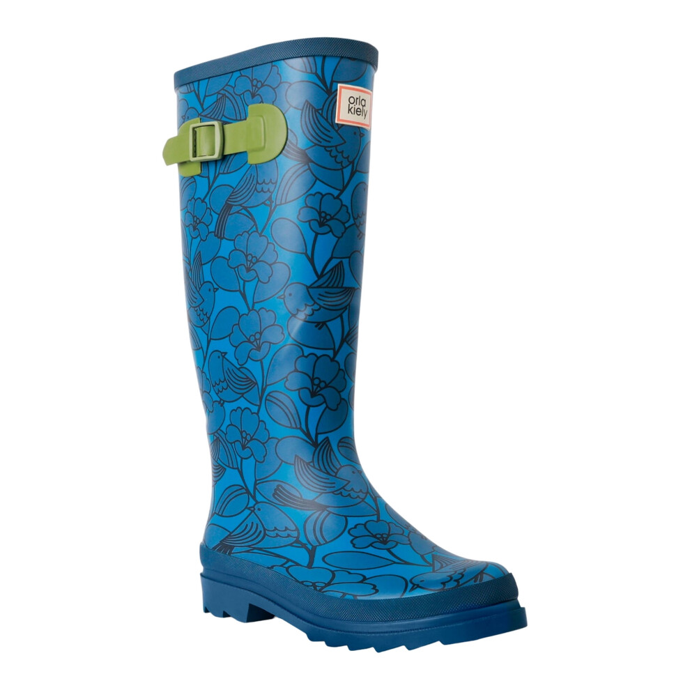 (4 UK, Blue) Regatta Womens/Ladies Orla Welly Hi II Birdy Wellington Boots