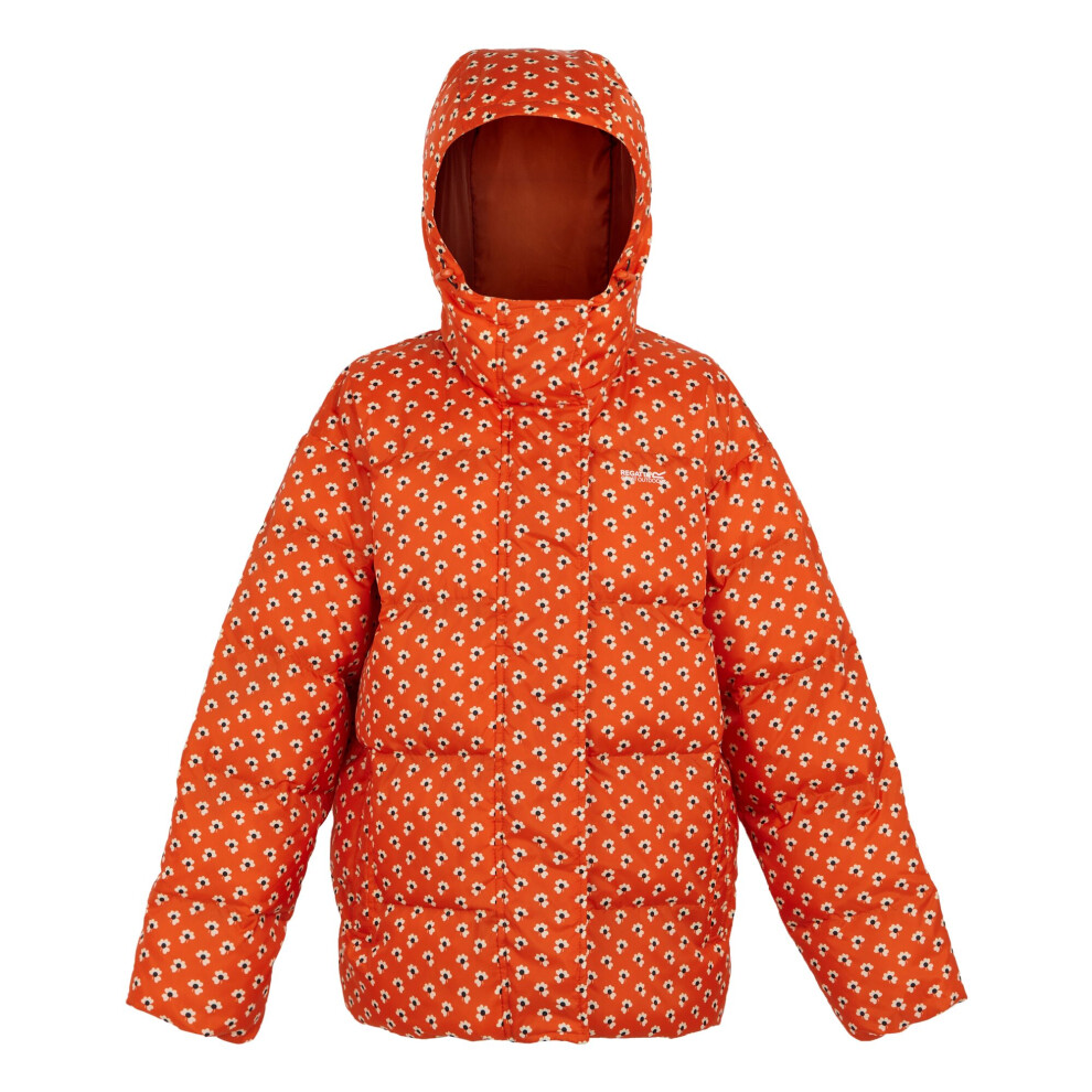 (20 UK, Red) Regatta Womens/Ladies Orla Kiely Clover Quilted Oversized Padded Jacket