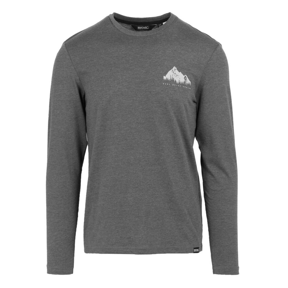 (XXL, Dark Grey Marl) Regatta Mens Maylow Mountain Long-Sleeved T-Shirt