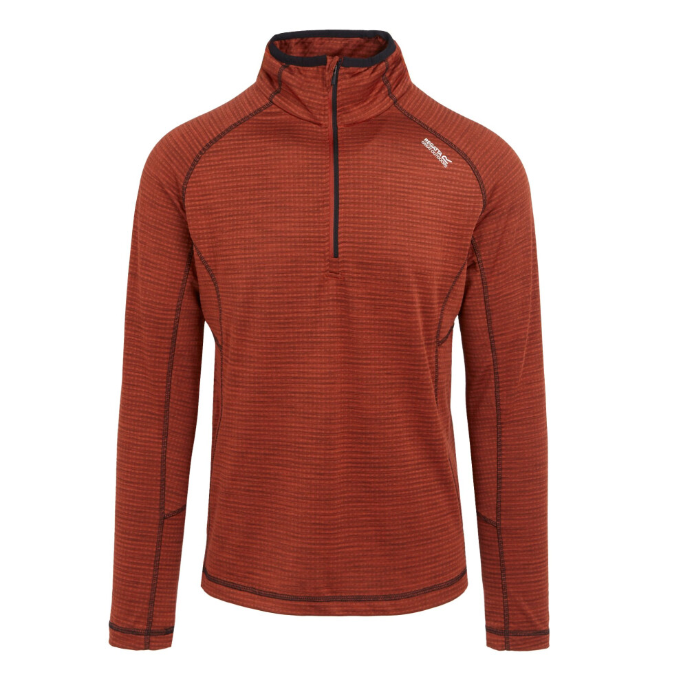 (4XL, Red Ochre) Regatta Mens Yonder II Half Zip Fleece Top