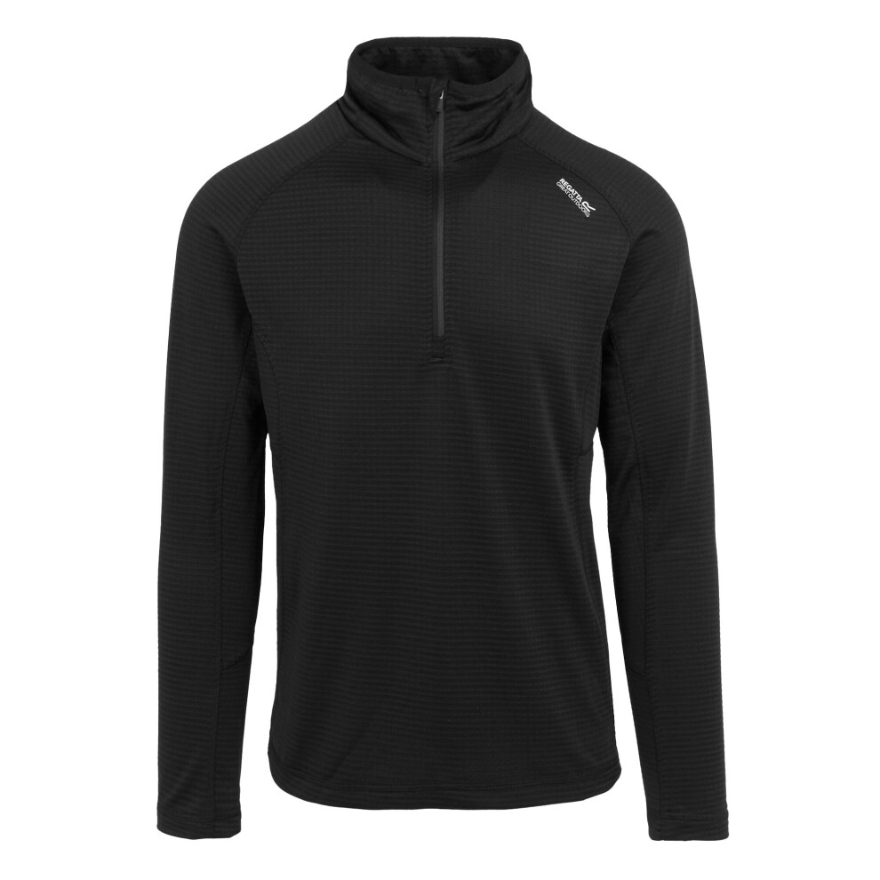 (XL, Black) Regatta Mens Yonder II Half Zip Fleece Top