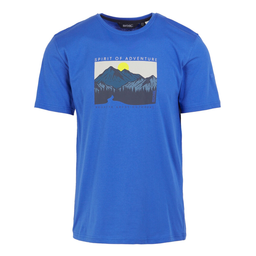 (L, Olympian Blue) Regatta Mens Cline IX Sunrise T-Shirt