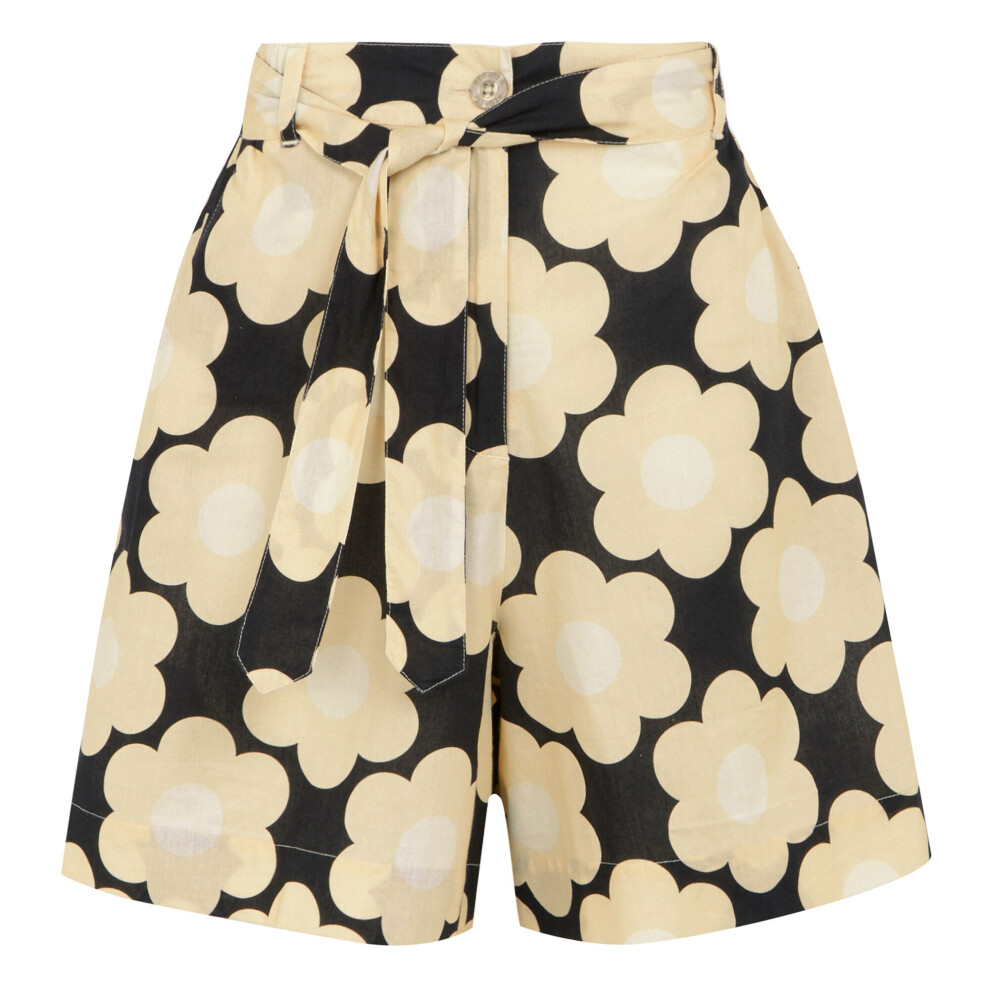 (18 UK, Black) Regatta Womens/Ladies Orla Kiely II Sixties Daisy Summer Shorts