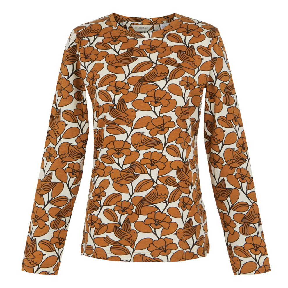 (12 UK, Brown) Regatta Womens/Ladies Orla Kiely Birdy Long-Sleeved Winter T-Shirt