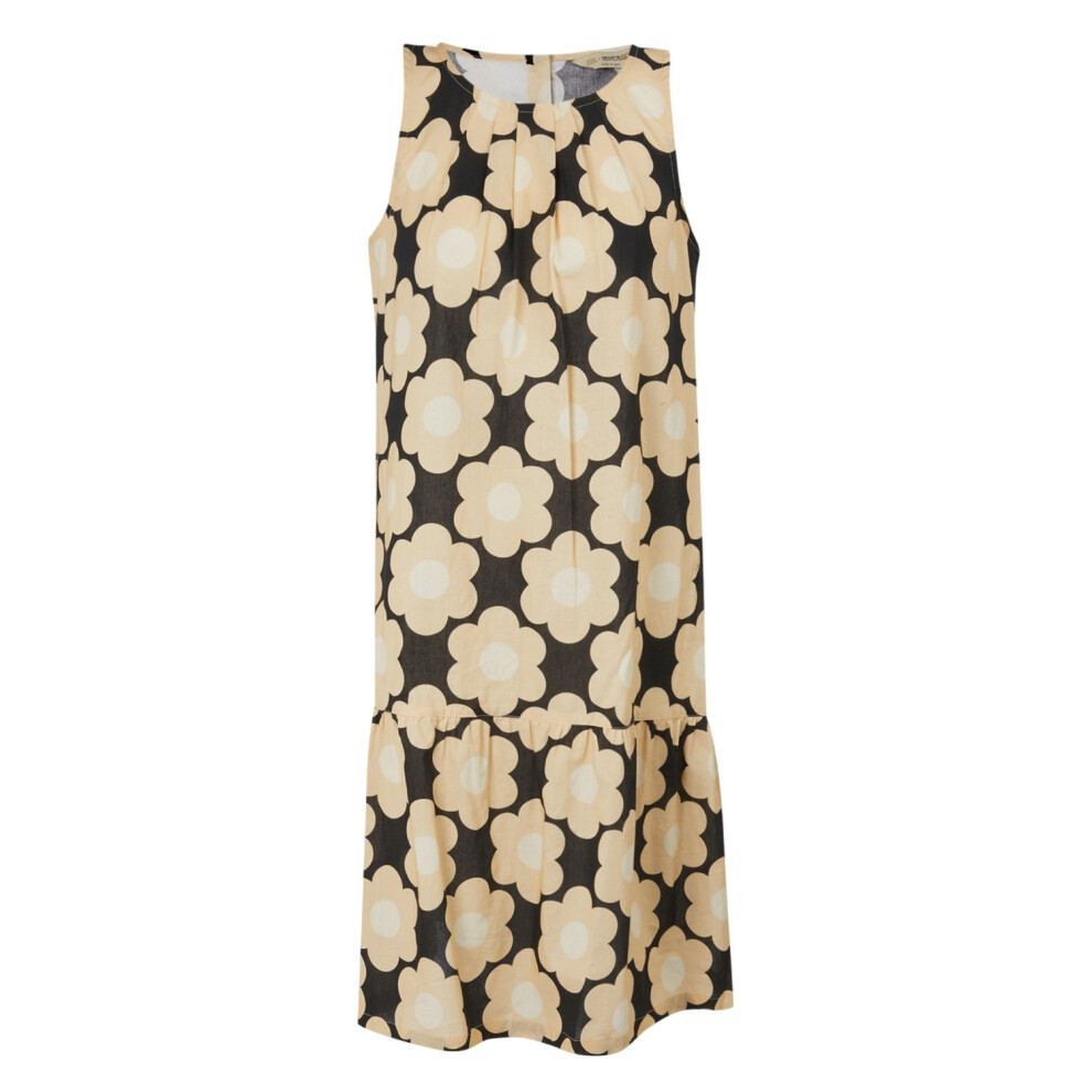 (12 UK, Black) Regatta Womens/Ladies Orla Kiely Sixties Daisy Sleeveless Summer Dress