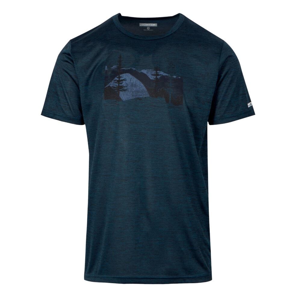 (3XL, Moonlight Denim) Regatta Mens Fingal VIII Scenery Marl T-Shirt