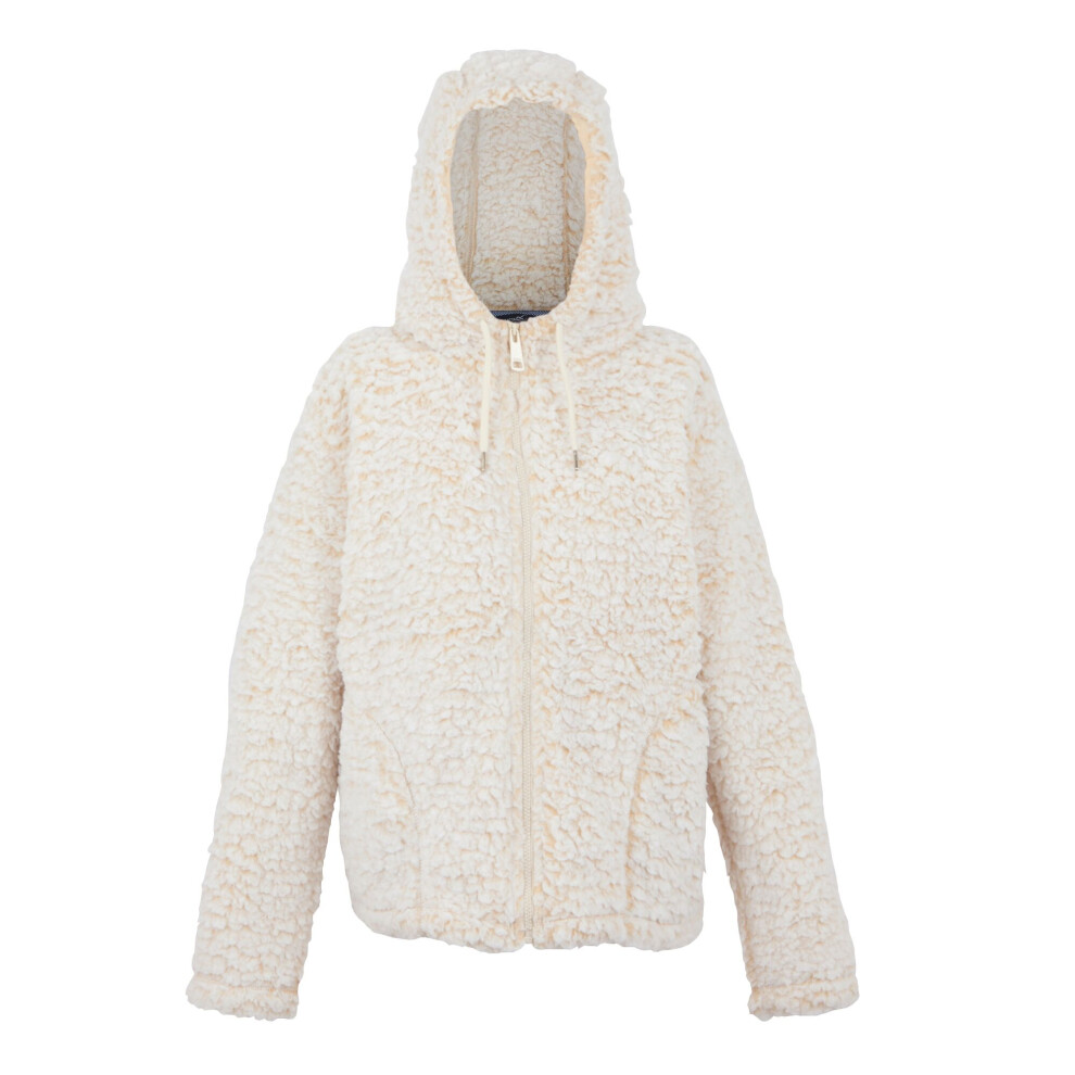 (14 UK, Light Vanilla) Regatta Womens/Ladies Zelpha Fluffy Hooded Fleece Jacket