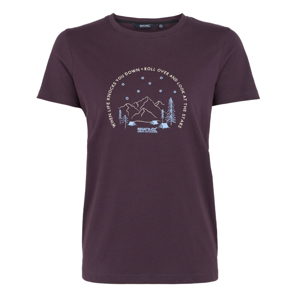 (8 UK, Deep Plum) Regatta Womens/Ladies Filandra IX Look At The Stars T-Shirt