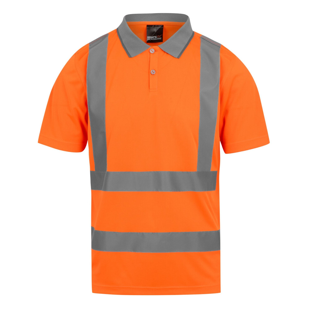 (M, Orange) Regatta Mens Pro Hi-Vis Polo Shirt