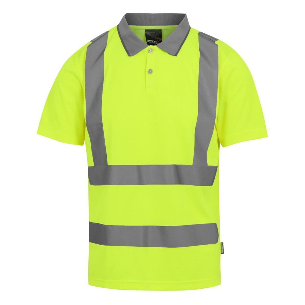 (XL, Yellow) Regatta Mens Pro Hi-Vis Polo Shirt