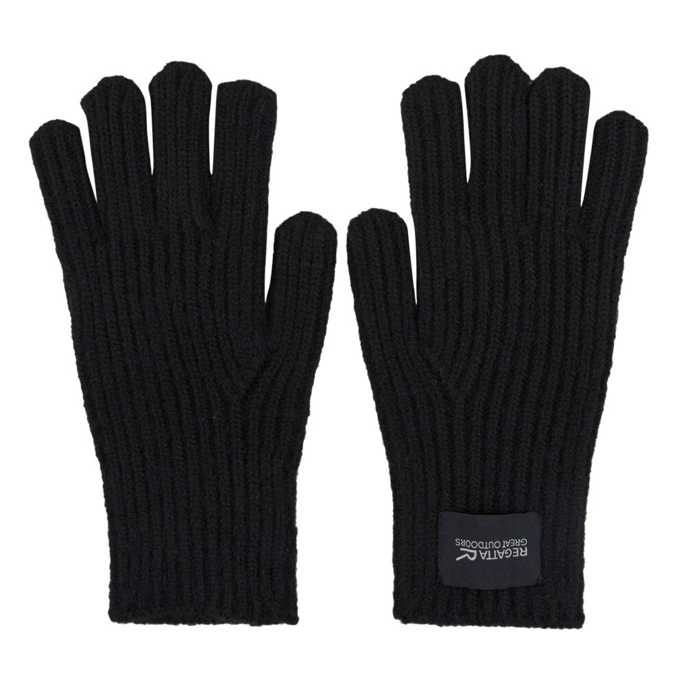 (L-XL, Black) Regatta Unisex Adult Connora Gloves