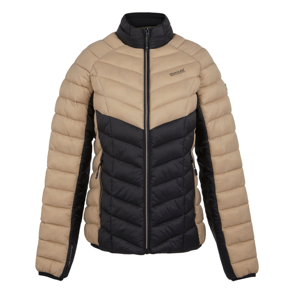 (18 UK, Warm Taupe/Black) Regatta Womens/Ladies Dalent Quilted Jacket