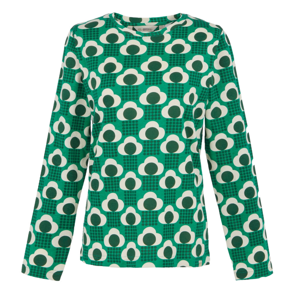 (10 UK, Emerald) Regatta Womens/Ladies Orla Kiely Rain Cloud Long-Sleeved Winter T-Shirt