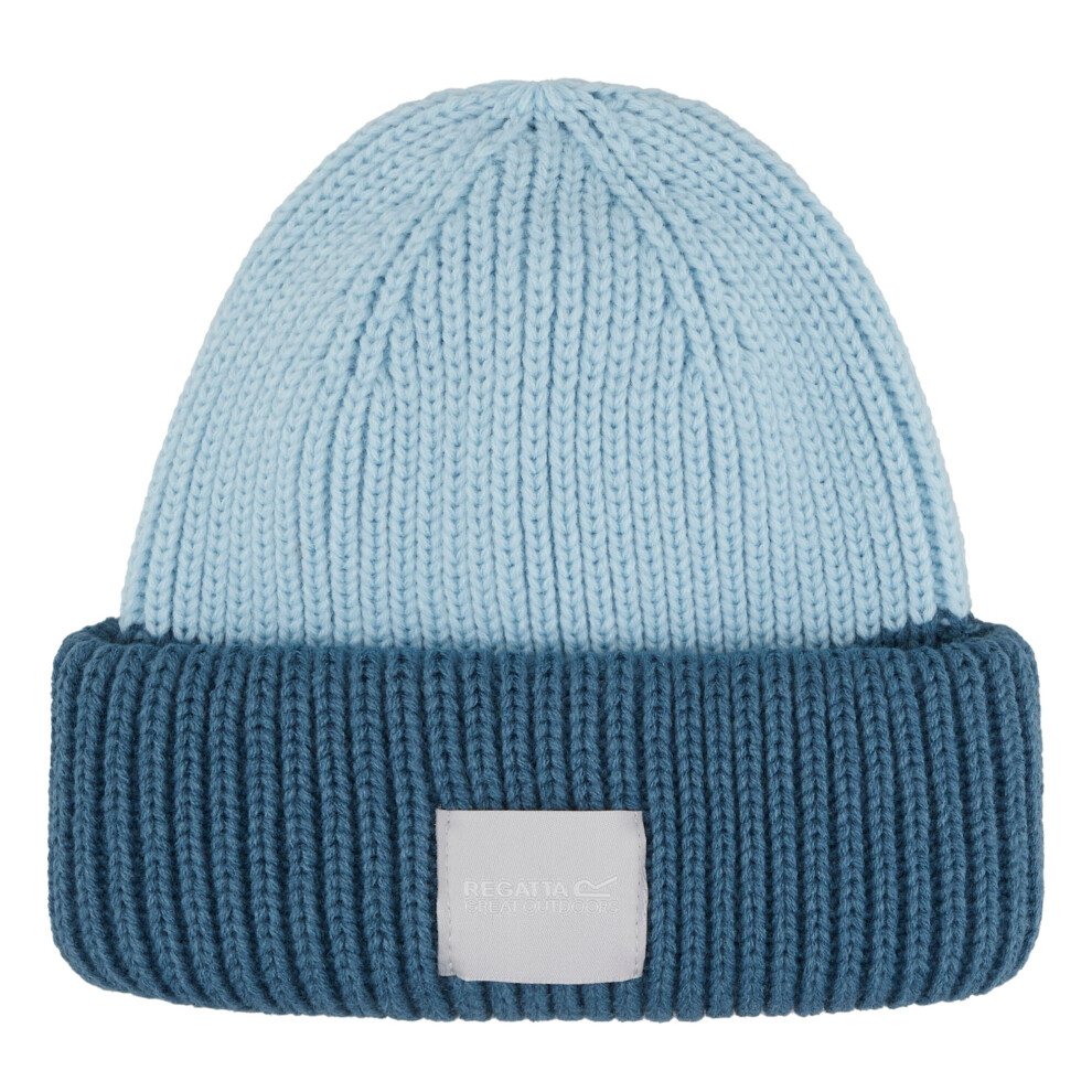 (One Size, Clear Sky/Coronet Blue) Regatta Unisex Adult Connora Fisherman Christian Lacroix Knitted Beanie