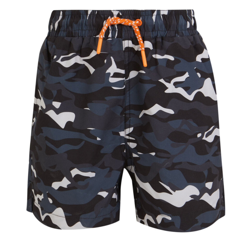 (5-6 Years, Black) Regatta Childrens/Kids Skander III Camouflage Swim Shorts